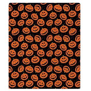 YISUMEI - Zachte fleecedeken - Halloween pompoen teenslippers, 150 x 200 cm plaid geschikt voor bank of bed
