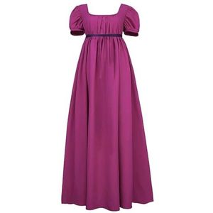 EMMHouse Renaissance-jurk voor dames, middeleeuws kostuum, Victoriaanse jurken, vintage sprookjes, Fuchsia, S