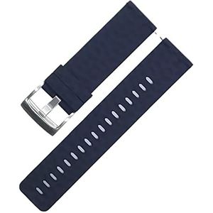 24 mm siliconen sportarmband vervangende accessoires platte interface Smart Watch klassiek analoog kwartshorloge met wijzerplaat, Zwart, 24mm