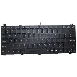 Verlicht Amerikaans toetsenbord voor Getac KTA164V8X4XX Engels met zwart frame