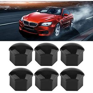 Yctze 20 stks 19mm Wielmoer Caps, Nylon PA66 Moer Caps Auto Naafdoppen Wieldop Bouten Buitenste Bescherming (Zwart)