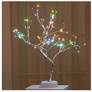 Veren vloerlamp Tafelblad Bonsai Lamp Boom Lamp DIY Kunstlicht Boom Licht Touch Schakelaar Batterij USB Operated LED Nachtlampje Slaapkamer Decor(Color:108 leds rgb)