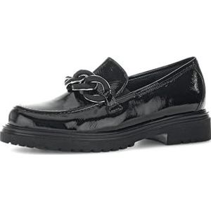 Gabor Damesslipper, instapper, comfortabele extra breedte (H), Zwart 97, 40 EU Breed