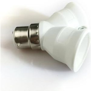 Universele B22 naar 2E27 lamphouders 2-weg E27 lampvoet LED lamphouder lampfitting adapter converter wit