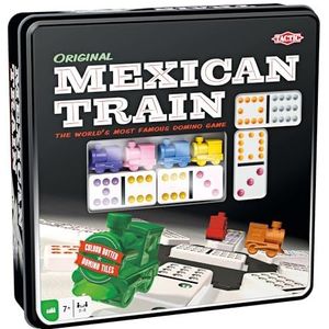 Mexican Train - Origineel in Blik | Geschikt voor 8+ spelers | Hoogwaardige dominostenen