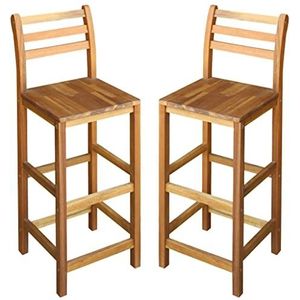 Meubels-sets-Bar Stoelen 2 stuks Massief Acacia Hout