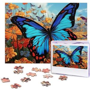 500 stukjes puzzel voor volwassenen gepersonaliseerde foto puzzel grote vlinder aangepaste houten puzzel voor familie, verjaardag, bruiloft, spel nachten geschenken, 51,8 cm x 38 cm
