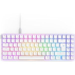 NZXT Function 2 MiniTKL 2024 - Tenkeyless Optical Gaming Keyboard - Verlicht RGB 8K Linear Query Rate Opt. Switches Adjustable Trigger Hot-Swap Gaming Keyboard - Wit EN (QWERTY)