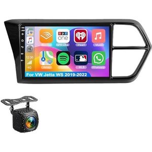 Android 15.0 2 Din Autoradio 9"" Touchscreen Auto Stereo voor VW Jetta WS 2019-2022 met Draadloze Carplay Android Auto GPS navigatie AHD Omgekeerd beeld Stuurwielbediening(S-1(2G+32G))