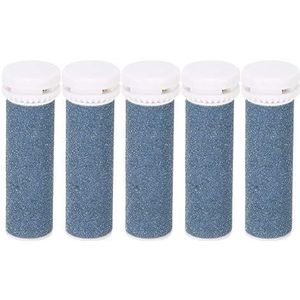 5 Pcs Voet Bestand Roller Heads Compatibel met Emjoi Micro Pedi Nano, Voet Grinder Vervanging Rollers Quartz Steen Oppervlak 5.1x1.7 Cm