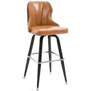 Barkruk Barstoelen 2 Stuks Draaibare Barkruk Vintage Toonbankhoogte Kruk Fluwelen Gestoffeerde Barstoel Metalen Frame Voor Keuken Barkrukken Keukenstoelen (Color : L, Size : 71cm Sitting Height)