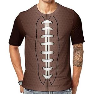 American Football Rugby T-shirt met korte mouwen voor heren, grafisch T-shirt met ronde hals, casual T-shirt, tops, 2XL