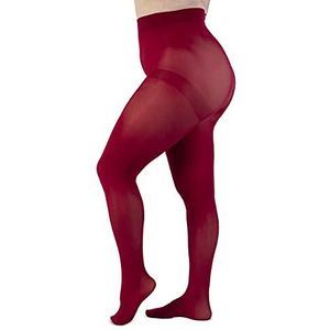 Halfmatte 50 Denier Panty voor Dames Curvy Plus Size Grote Maten - Made in Italy (Scarlet, 8)