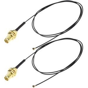 eMagTech 2 Stks IPEX 4 naar RP-SMA Kabel Antenne Vervanging Compatibel met Intel AX200NGW 8265AC 8265NGW 7265AC 9560AC M.2 NGFF IPX U.Fl MHF4 Coaxiale Pigtail Kabels