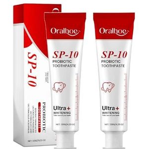 SP-10 Probiotische Whitening Tandpasta, Ultra Whitening, Vlekverwijdering & Frisse Adem voor Gevoelige Tanden, Verhelderende & Glazuur Herstellende Formule (2)
