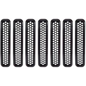 Honingraat Mesh Front Grill Inserts Kit Voor Jeep Voor Wrangler Tj & Unlimited - 1997-2006 (7st) Front Grille Trim Vervanging