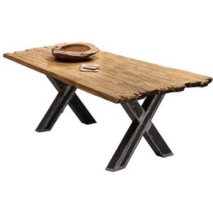 Dynamic24 Tafel 200x100 teak houten tafel eettafel keukentafel woonkamertafel eettafel