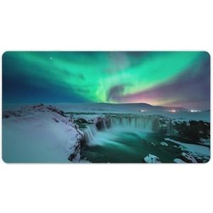 Groen Noorderlicht Mode Bureau Muismat Antislip Gaming Muismat Accessoires Decor 40X75cm