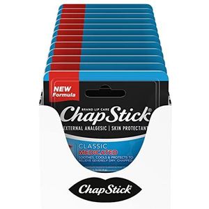 ChapStick Classic Medicated Lip Balm Tubes, Chapped Lips Treatment en Skin Protectant – 40 g