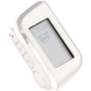 Autosleutel beschermhoes Tpu Autosleutel Case Shell Fob Voor Starline A91 A61 B9 B91 B6 B61 V7 Russische Twee Manier Versie 2 Weg Alarm Sleutelhanger Cover Sleutel Shell(Silver white)