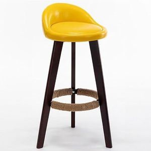 Barstools Barstoel massief houten barstoel Scandinavische moderne minimalistische barstoel thuis rugleuning barkruk receptie melktheewinkel vrije tijd kinderstoel (Size : Brown foot sitting height 70