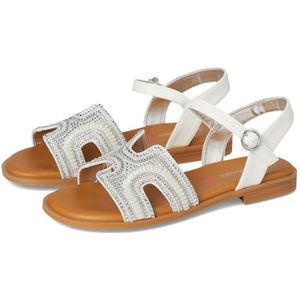Steve Madden Haydlyn platte sandalen voor meisjes, parel (parel), Parel Parel, 1 Little Kid