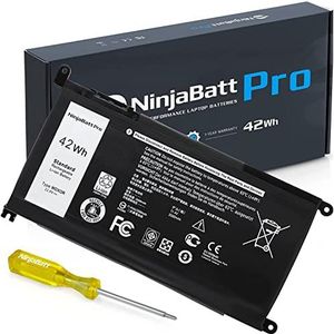 NinjaBatt Pro Battery WDX0R For Dell Inspiron 15 7579 5567 5578 5570 5568 7569 5579 5565 7573 Inspiron 13 7378 5378 7368 5379 5368 7375 Inspiron 17 5767 Y3F7Y - High Performance [42Wh/11.4v]