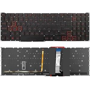 Laptoptoetsenbord voor PH315-54 PH515-54 PH317-51 AN515-53TK(Red Single Backlit)