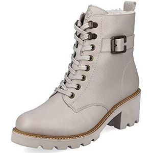 Remonte DAMES Enkellaarzen D0A74, Vrouwen Motorlaarzen,verwisselbaar voetbed,gevoerd,winter enkellaars,laarzen,halve laarzen,beige,40 EU / 6.5 UK