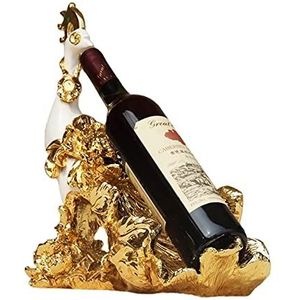 Wijnrekken Creatieve Pauw Hars Standbeeld Rode Wijn Houder Kamer Woondecoratie Beeldjes Liefhebbers Gift Wine Racks