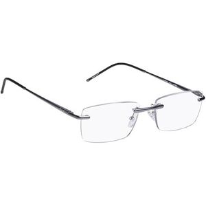 Leesbril ""Limitless"" - Randloze bril van aluminium, met verende scharnieren - Extra licht (Antraciet, +2,25 dpt)