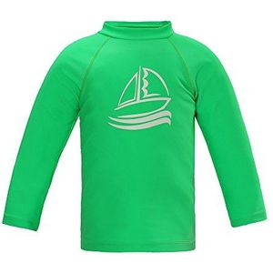 LACOFIA Kinderen Jongens Zwemshirt Zonnebeschermend Kinderen UV Zwemkleding met Lange Mouw Sneldrogende Badmode Rash Guard Shirts Groene Boot 9-10 jaar