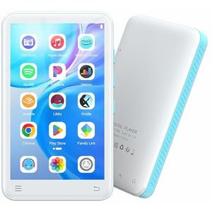 SWOFY 160 GB MP3-speler met bluetooth en wifi, D08 Android 13 MP3-speler, 4 inch touchscreen, bluetooth, wifi, ondersteunt Spotify, Audible, Play Store en FM-radio, uitbreiding tot 1 TB