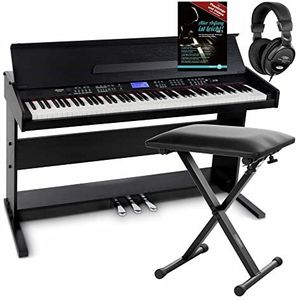 FunKey DP-88 II digitale piano zwart set met Economy keyboardbank, koptelefoon en pianomethode