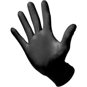 DULA Wegwerp Handschoenen - Maat XL - Nitril handschoenen - Poedervrij - Zwart - 100 stuks