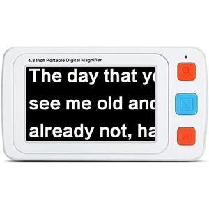 Digitale Leeshulp Met 4,3 Inch Scherm, 4X-32X Zoom, AV/TV-uitgang, Meerkleurenmodus, For Slechtziende Mensen Lezen Schrijven Boek Bekijken (Color : White)
