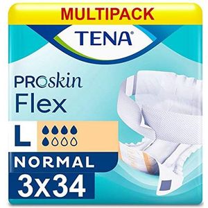 Multipack 3X TENA Flex Normaal Large (1300ml) 34 Pack Incontinentie Bescherming