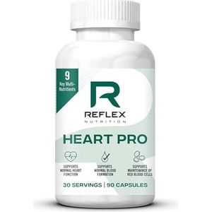 Reflex Nutrition Heart Pro voor bloeddruk en gezond cholesterol - Uitgebreide cardio-ondersteuning met knoflook, vitamine B12, kalium, cacao, gember - Boost de gezondheid van het hart en de