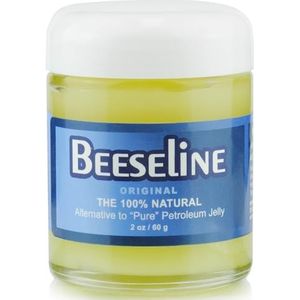 Beeseline Original - 100% natuurlijk en hypoallergeen alternatief voor vaseline - lippen, handen, baby, make-up remover en meer (glazen pot) (2 oz)