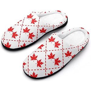 Canada Rode Esdoornblad dames katoenen pantoffels traagschuim antislip huisschoenen indoor outdoor
