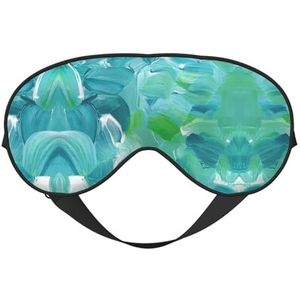 Blauwe Olieverf Textuur Slaap Eye Mas Bijgewerkt Ontwerp Licht Blokkerende Night Eye Blinder Mannen Vrouwen Shift Werk Reizen