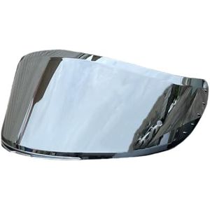 Motorhelm vizier lens, Helmvizier, V14 vizier for MT Targo/Revenge 2/Rapide Pro/Blade 2 SV motorhelm gezichtsschermen UV-bescherming (alleen for gebruik op zwarte dagen)(Silver-day Use Only)