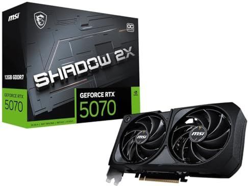 MSI - RTX 5070 12G SHADOW 2X OC - Grafische Kaart - Zwart - 12GB GDDR7