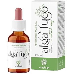 ERBOTECH, Moeder tinctuur van Fucus algen, alcoholvrije moeder tinctuur in druppels om te verdunnen in water, veganistisch, niet afkomstig van GGO-planten, gemaakt in Italië, 100 ml