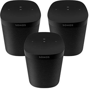 Three Room Set Sonos One SL - De krachtige microfoonvrije luidspreker voor muziek en meer - zwart