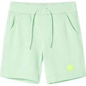 Kindershorts met trekkoord 140 felgroen, kinderkleding, jongenskleding, kinderbroek, kinderkled, meisjeskleding, leuke kinderkleding