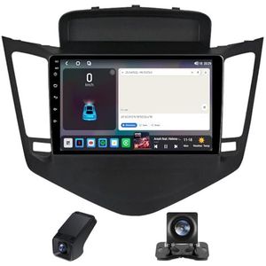 Draadloze Carplay Android 14 Autoradio 2Din geldt voor Chevrolet Cruze J300 2008-2014 9Inch Autoradio met GPS-navigatie WIFI FM/RDS-radio/DSP Achteruitkijkcamera+Stuurwielbediening(C30 Pro)
