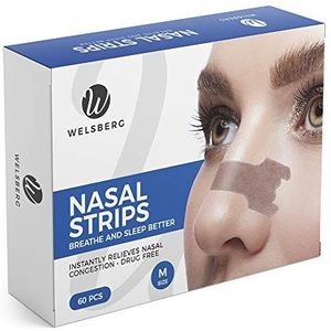 Welsberg 60x Snurkstopper Neusstrips tegen snurken, neusstrips, stop snurken, medium