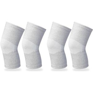 SLAXJNE 2 paar grijze kniebeschermers, warme en koudebestendige kniebeschermers, elastische kniebeschermers, antislip kniebeschermers, Grijs, M