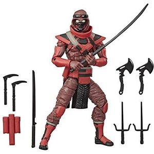 G.I. Joe Classified Series Red Ninja Action Figure 08 Collectible Premium Speelgoed met Meerdere Accessoires 6-Inch Schaal met Custom Package Art